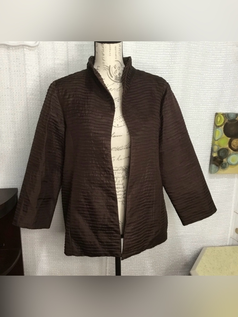 Silkland Silk Open Front Jacket
